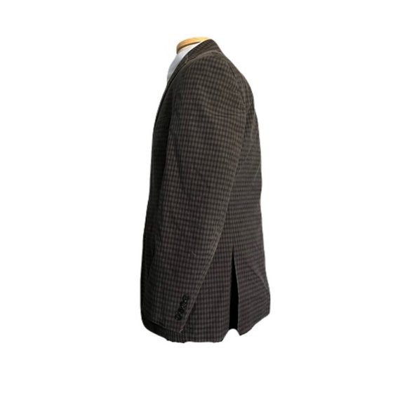 Calvin Klein 42R Gray Check Two Vent Two Button Suit - Picture 2 of 7